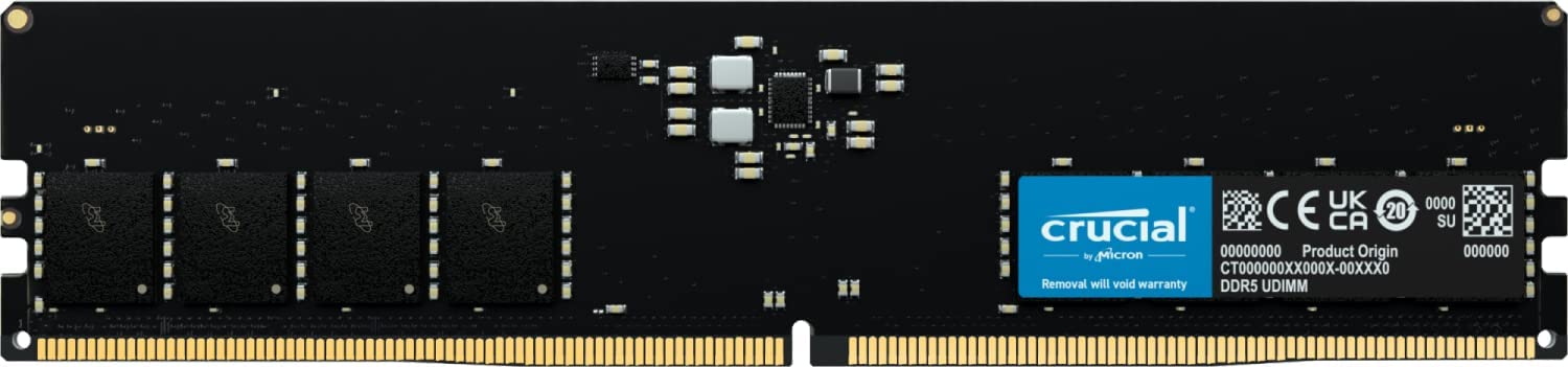 Crucial CT16G56C46U5 16GB DDR5 5600MHz (or 5200MHz or 4800MHz) Desktop Memory Crucial CT16G56C46U5 16GB DDR5 5600MHz (or 5200MHz or 4800MHz) Desktop Memory